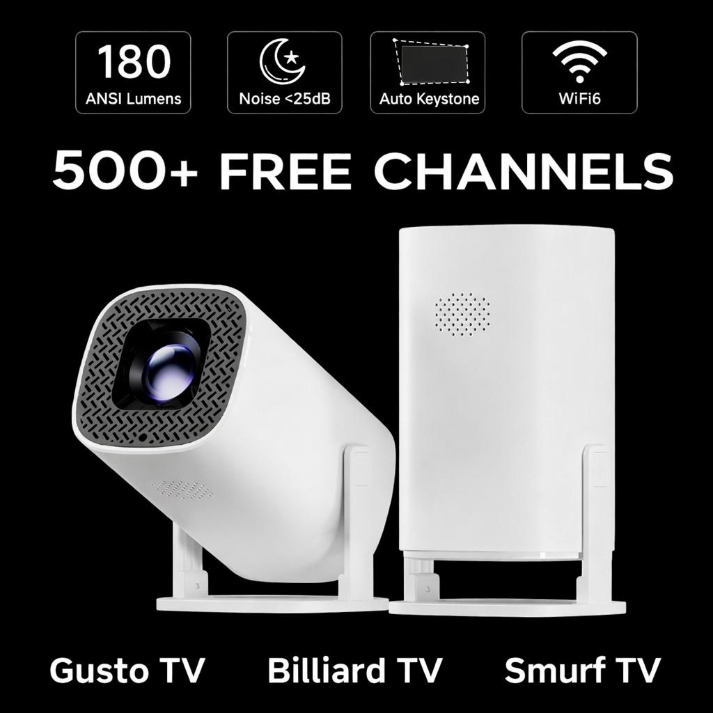 S40 Mini Projector | 120” Home Cinema Anywhere | WiFi & Bluetooth