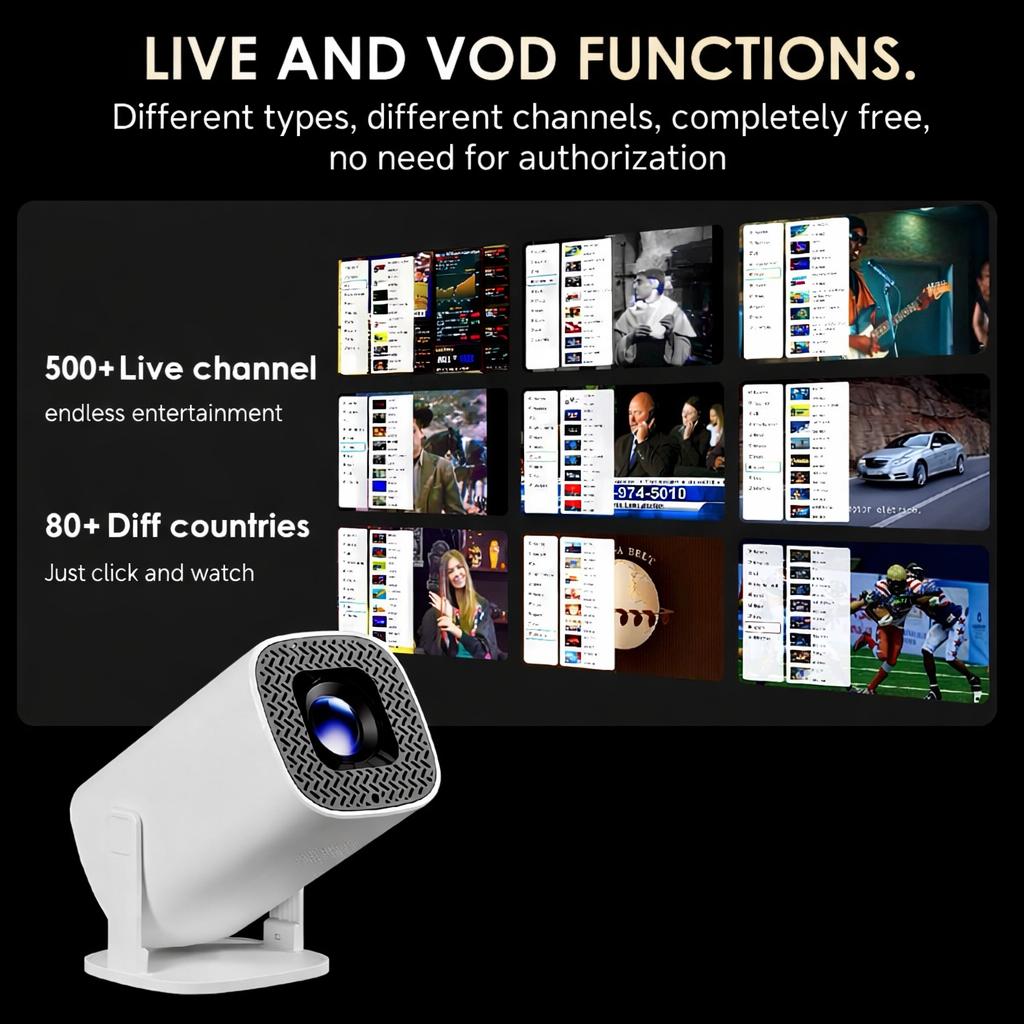 S40 Mini Projector | 120” Home Cinema Anywhere | WiFi & Bluetooth