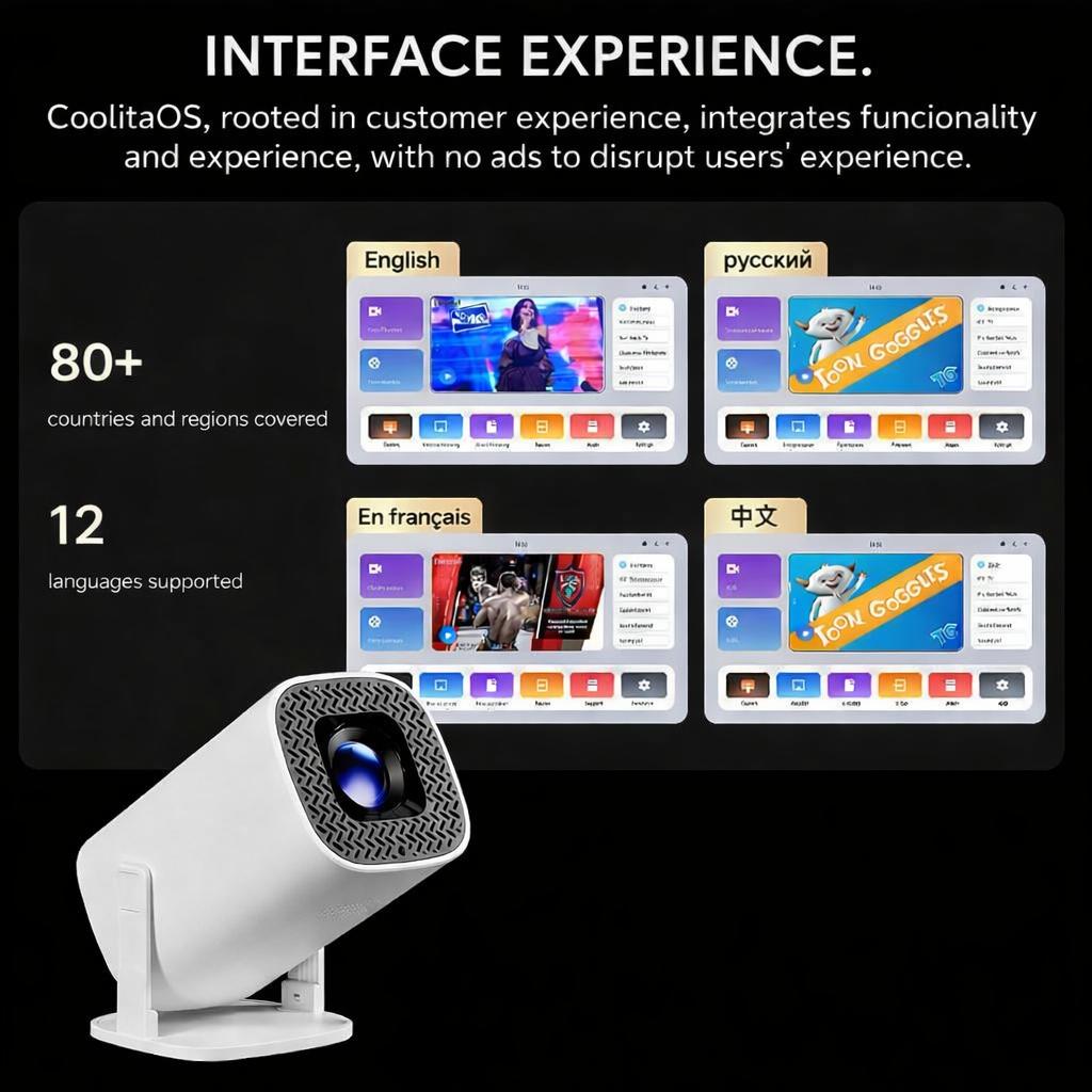 S40 Mini Projector | 120” Home Cinema Anywhere | WiFi & Bluetooth